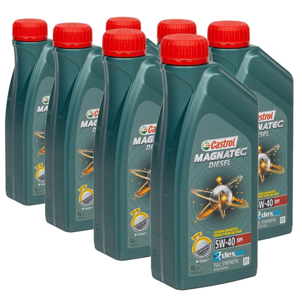 Set 7 Buc Ulei Motor Castrol Magnatec Diesel DPF 5W-40 1L